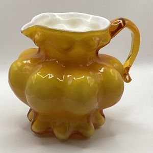 Kanawha Yellow Manganese Glows Cased Pitcher